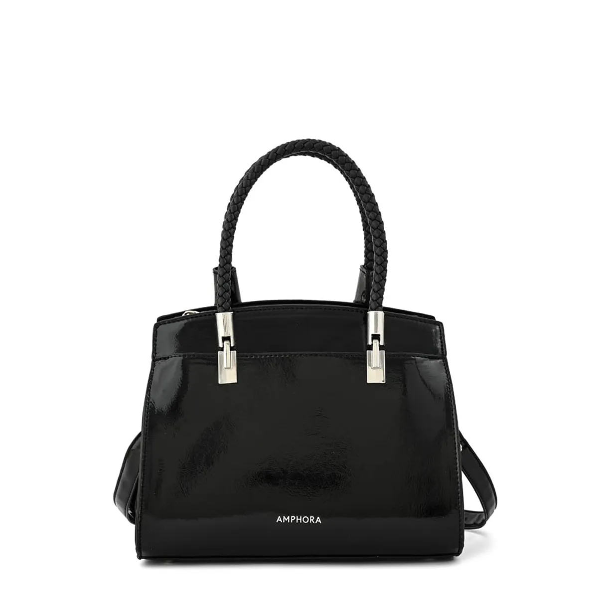 AMPHORA - Cartera tote tres divisiones rosine mediana negro especial