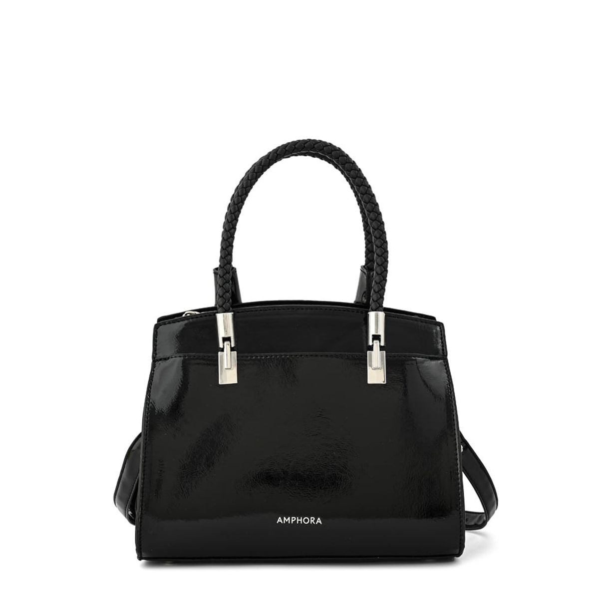 AMPHORA - Cartera tote tres divisiones rosine mediana negro especial