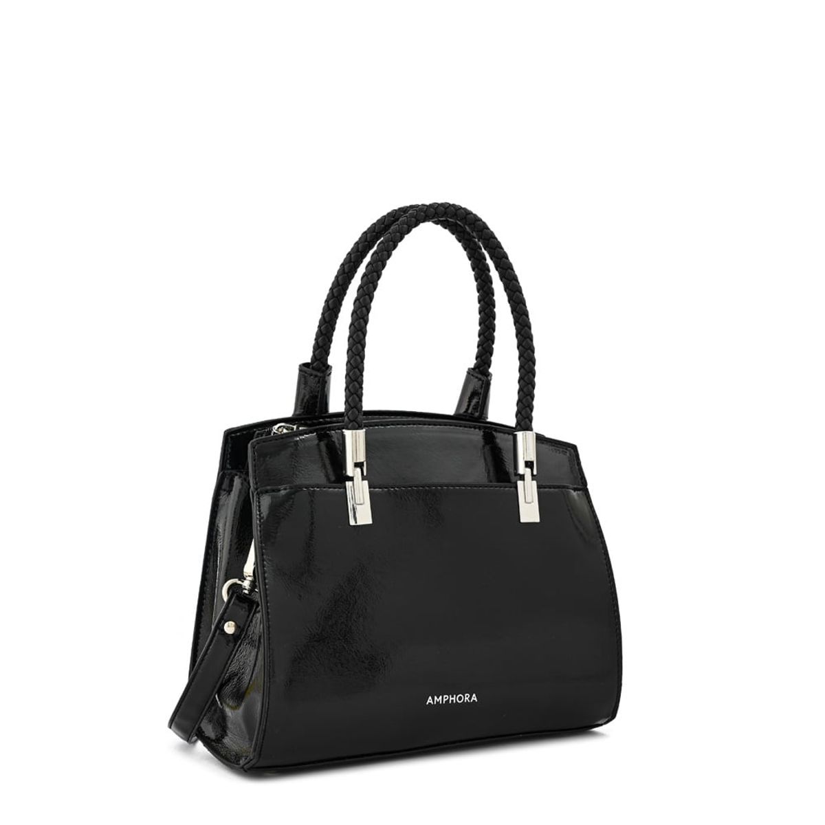 AMPHORA - Cartera tote tres divisiones rosine mediana negro especial