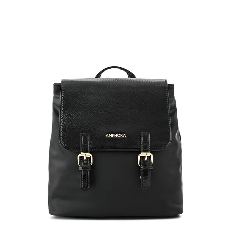 AMPHORA - Mochila con tapa aimar Negro especial