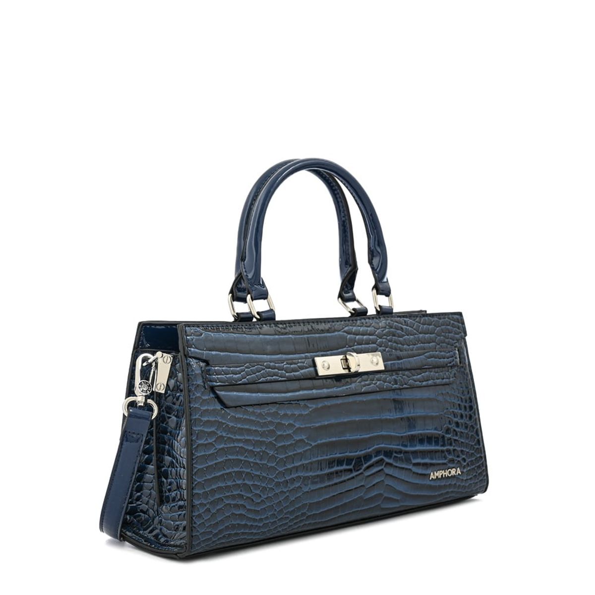 AMPHORA - Cartera tote julia mediana azul oscuro