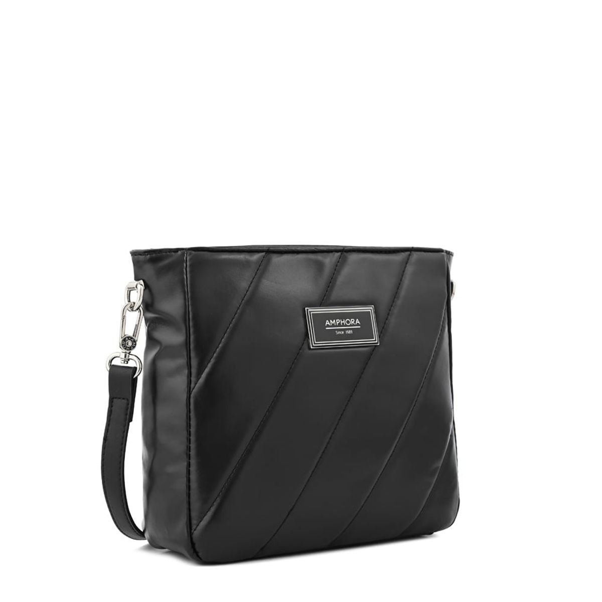 AMPHORA - Cartera bandolera janelle mediana negro