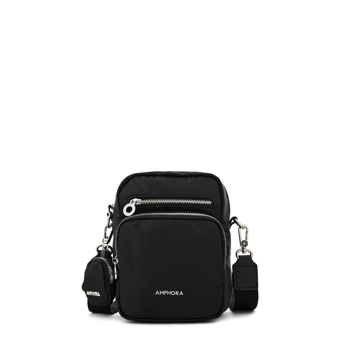 AMPHORA - Cartera bandolera pequeña maia negro