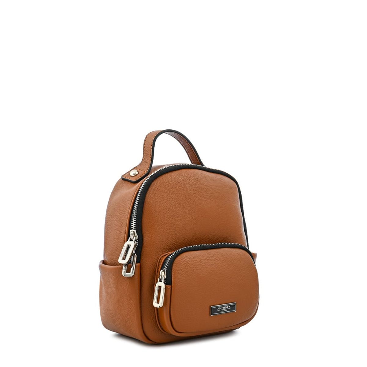 AMPHORA - Mochila leina pequeña café