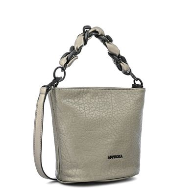 Imagen 2 del producto Cartera bandolera keira pequeña plateado oscuro