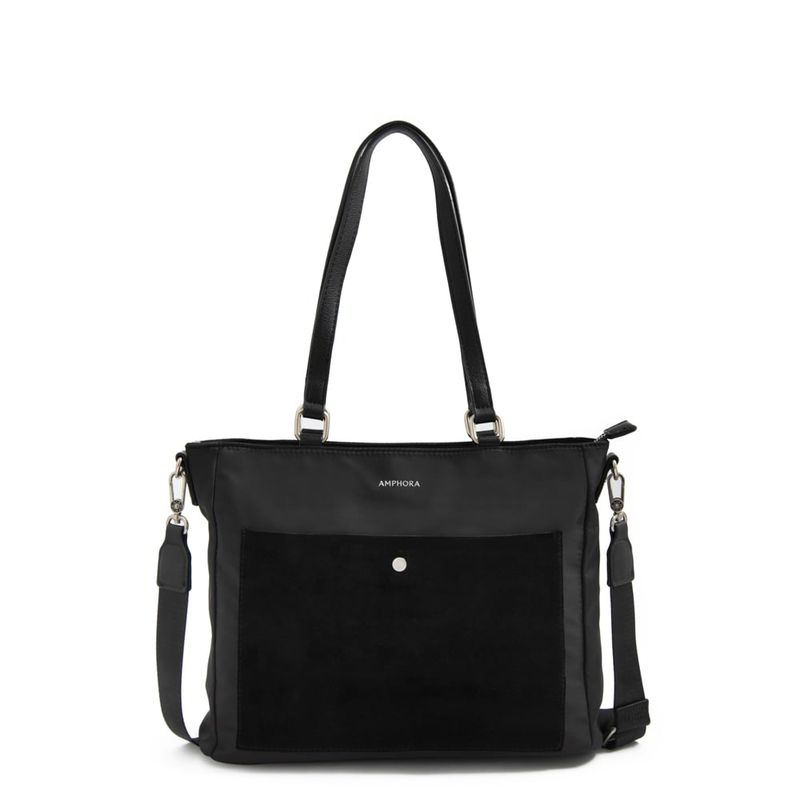 AMPHORA - Cartera dos asas porta notebook isela Negro especial