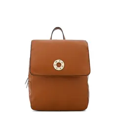 AMPHORA - Mochila con tapa orieta mediana café