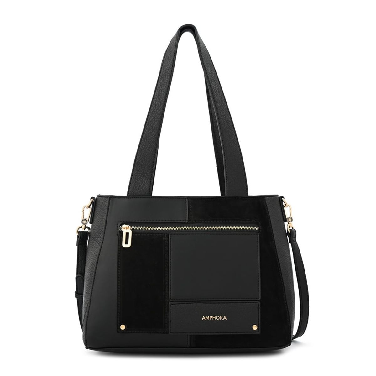 AMPHORA - Cartera tote jane grande negro