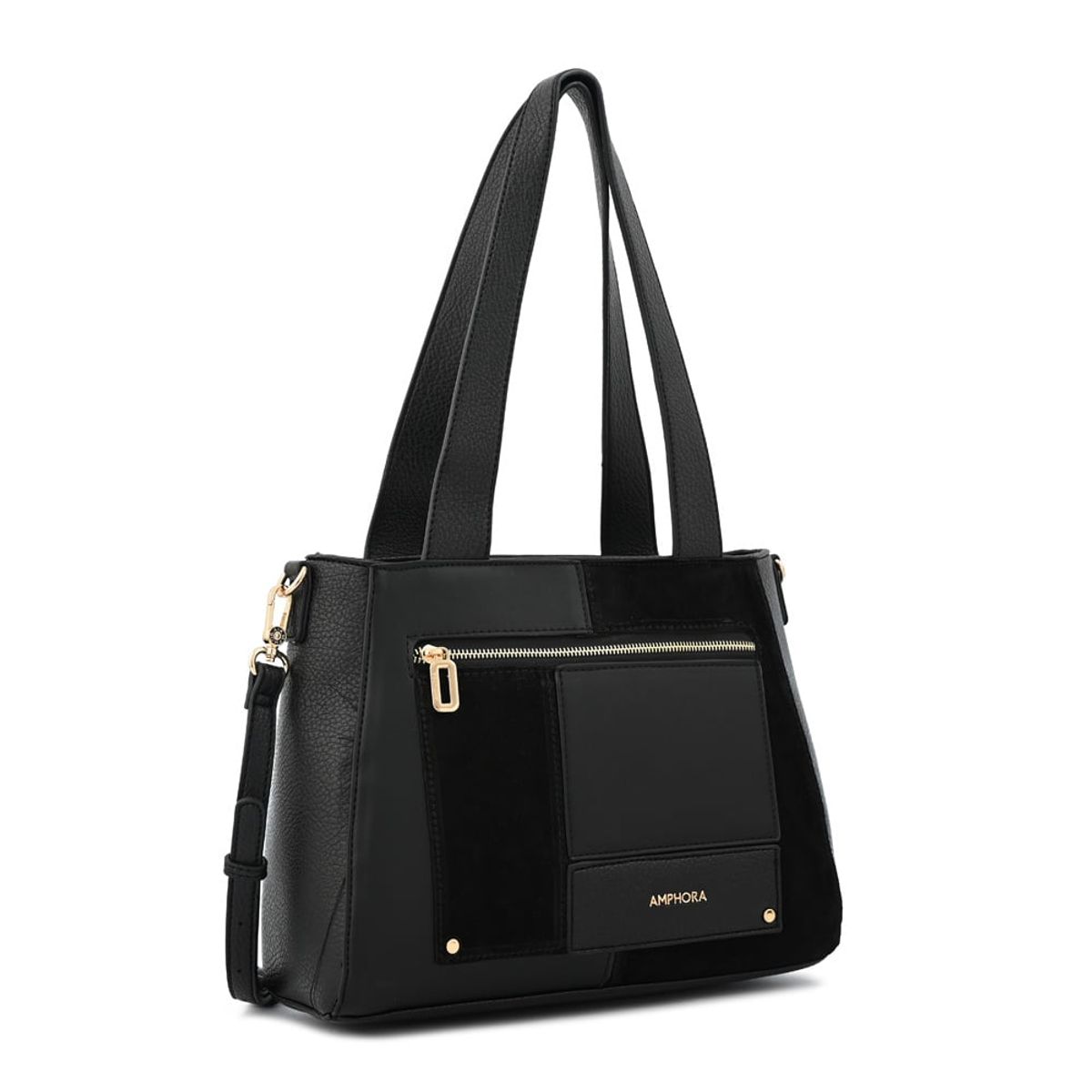 AMPHORA - Cartera tote jane grande negro