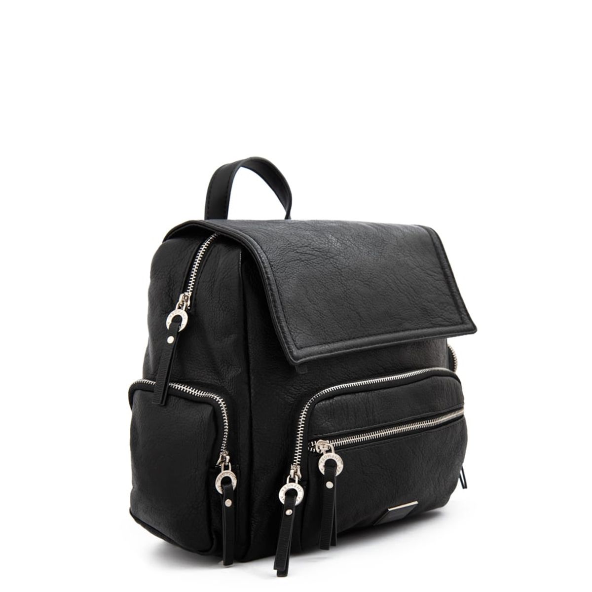 AMPHORA - Mochila con tapa harmonie mediana negro especial