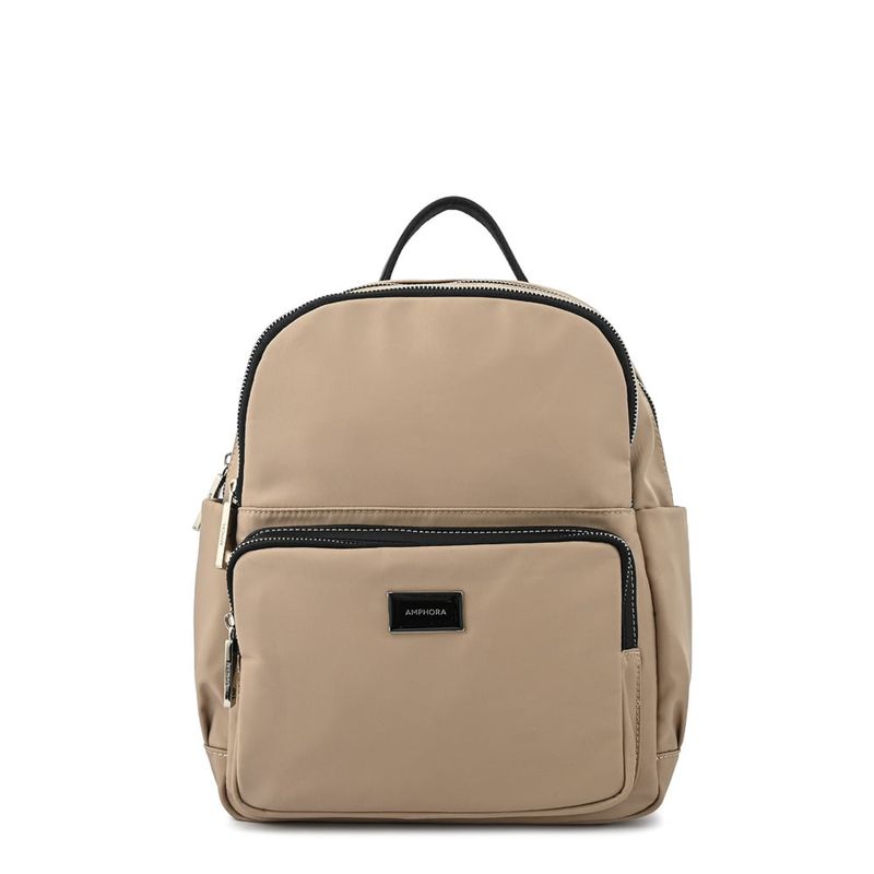 AMPHORA - Mochila grande brigit beige