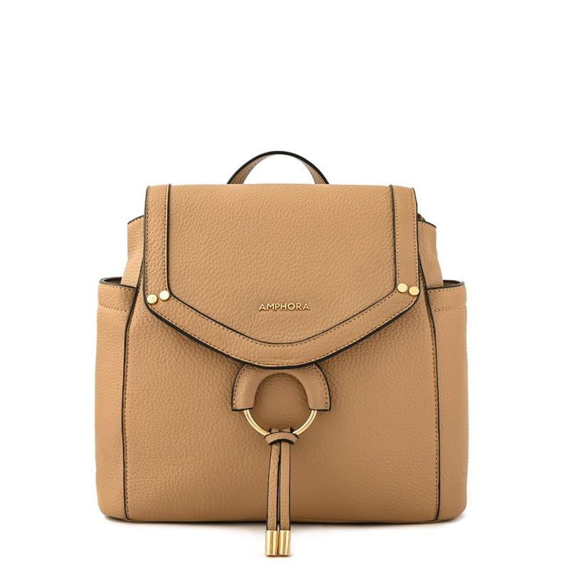AMPHORA - Mochila mediana estambul beige oscuro