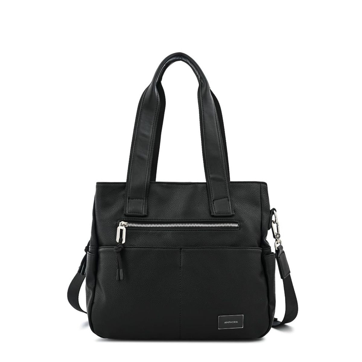 AMPHORA - Cartera tote tres divisiones adelina mediana negro especial