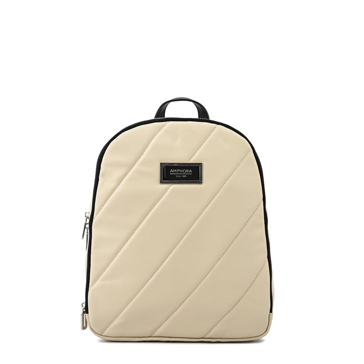 AMPHORA - Mochila janelle pequeña beige