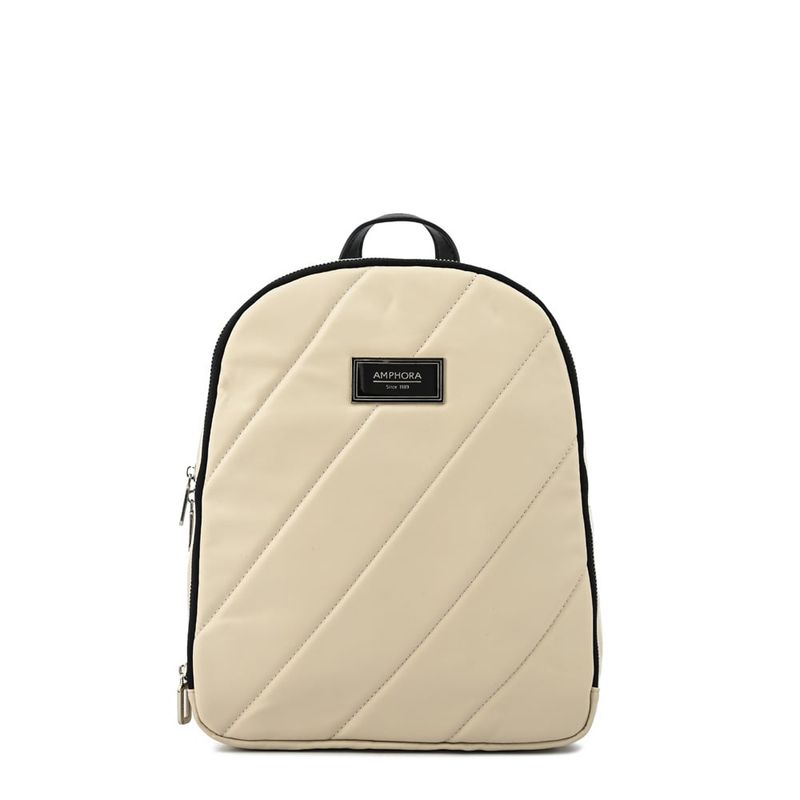 AMPHORA - Mochila pequeña janelle beige