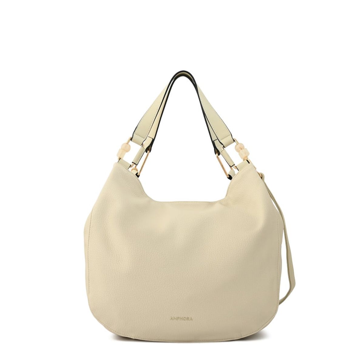 AMPHORA - Cartera tote vermel grande blanco crudo