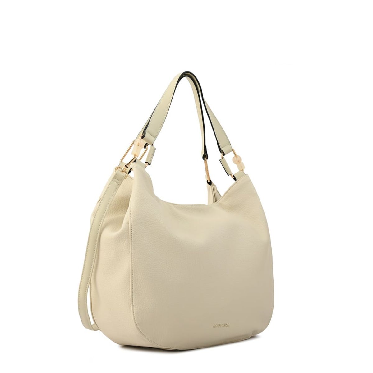 AMPHORA - Cartera tote vermel grande blanco crudo