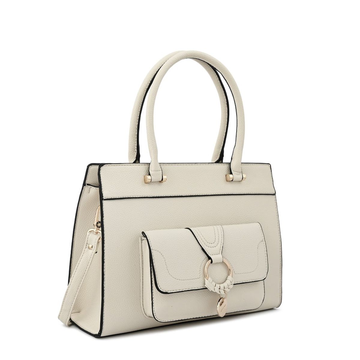 AMPHORA - Cartera tote marla grande blanco crudo