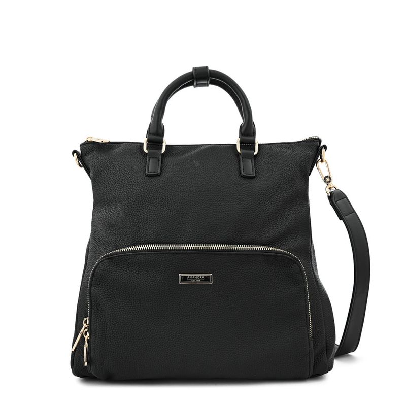 AMPHORA - Mochila con compartimientos mediana lauri Negro especial