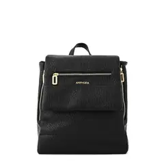 AMPHORA - Mochila con tapa mediana elena Negro especial