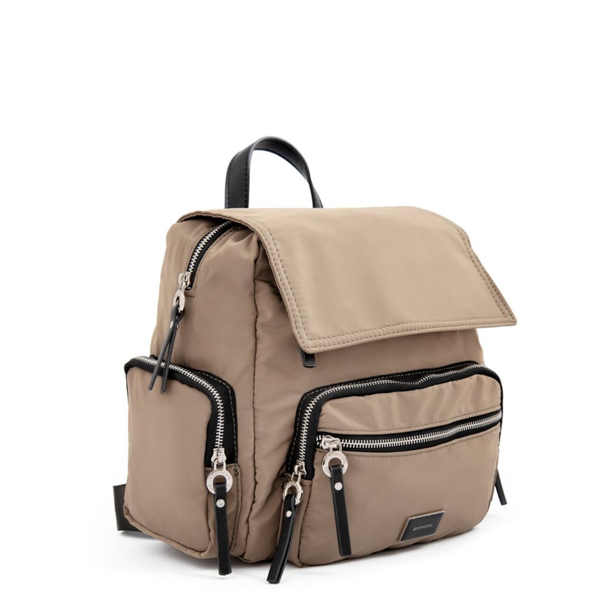 AMPHORA - Mochila con tapa harmonie mediana beige