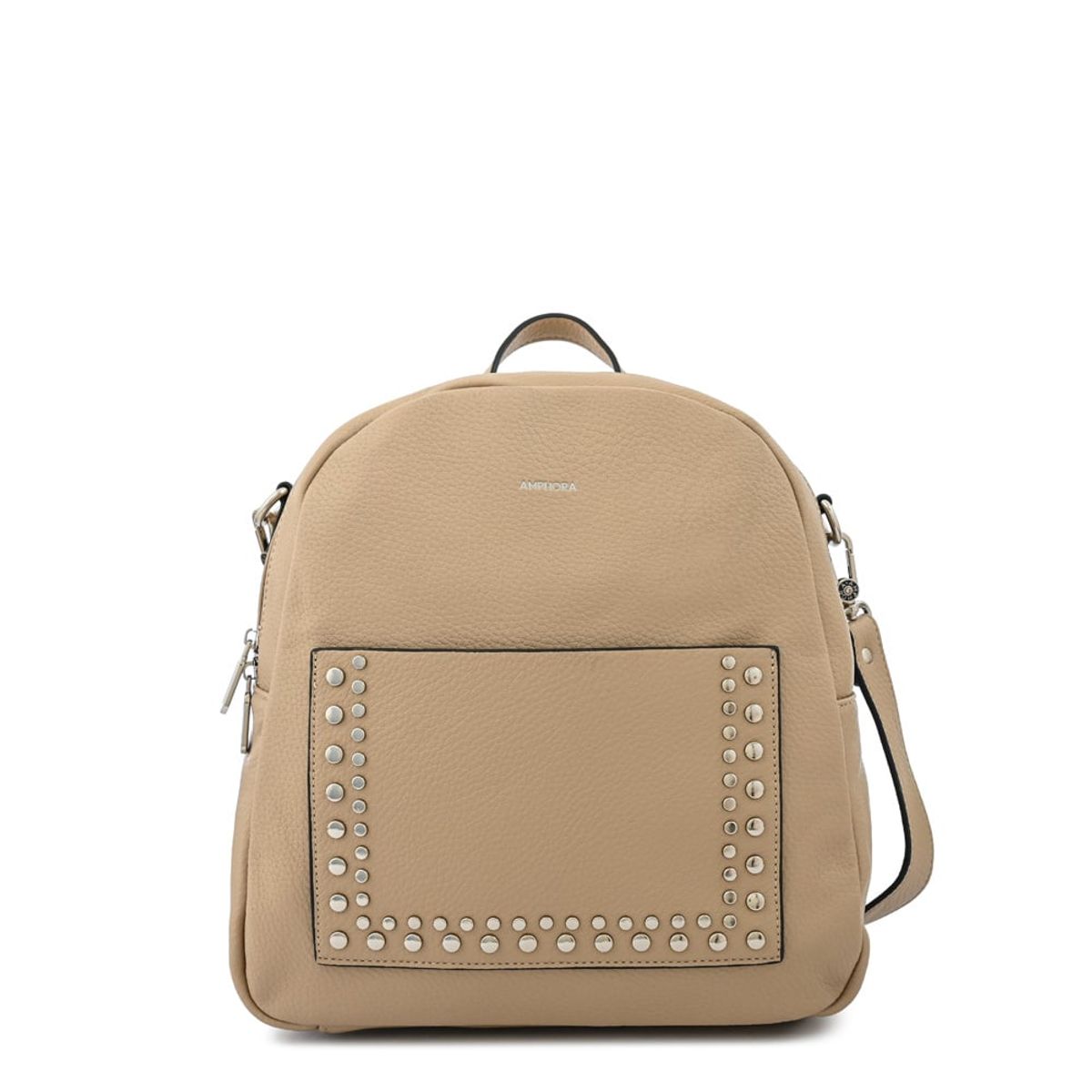 AMPHORA - Mochila nely mediana beige