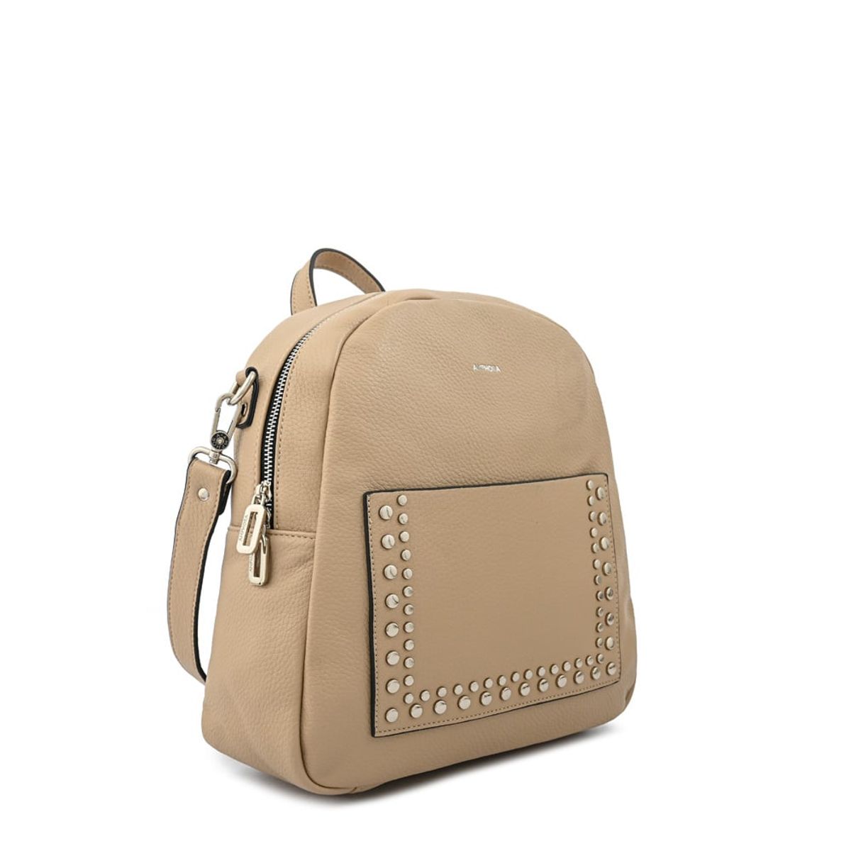 AMPHORA - Mochila nely mediana beige