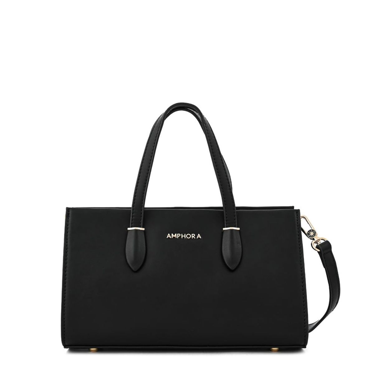 AMPHORA - Cartera tote sarai mediana negro