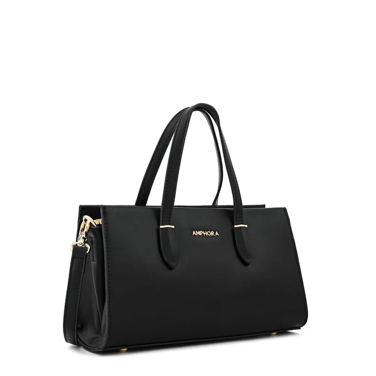 AMPHORA - Cartera tote sarai mediana negro