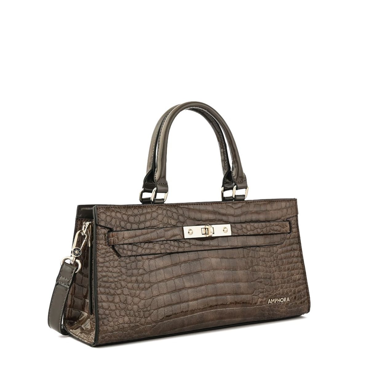 AMPHORA - Cartera tote julia mediana taupe oscuro