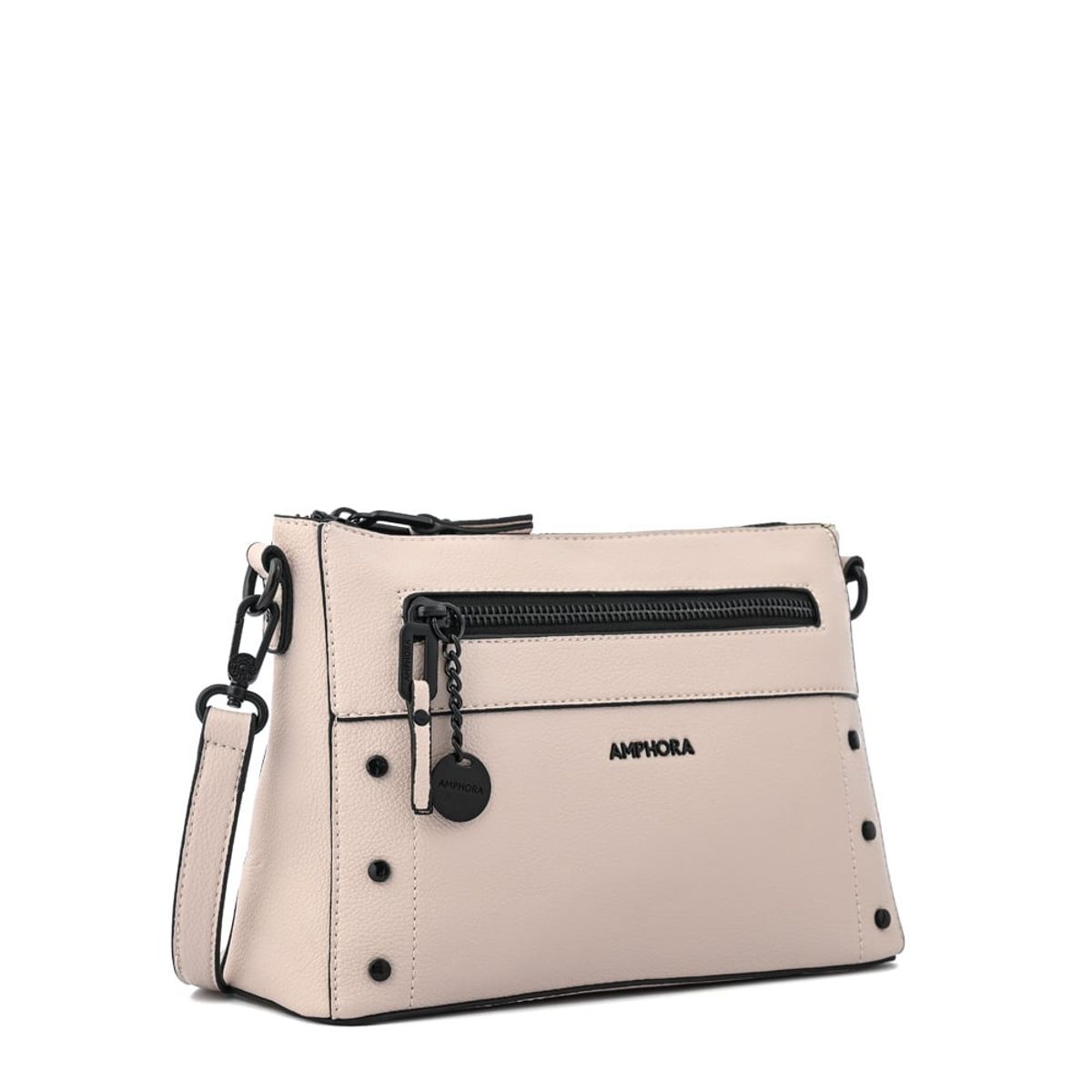 AMPHORA - Cartera bandolera jazmin grande blanco crudo