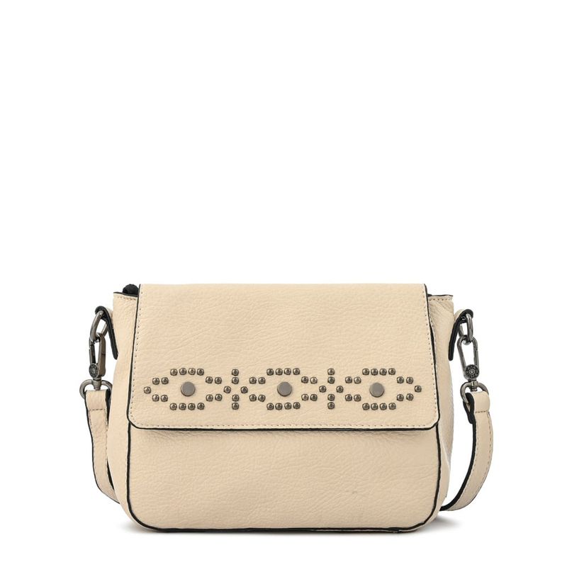 AMPHORA - Cartera bandolera mediana tasia beige