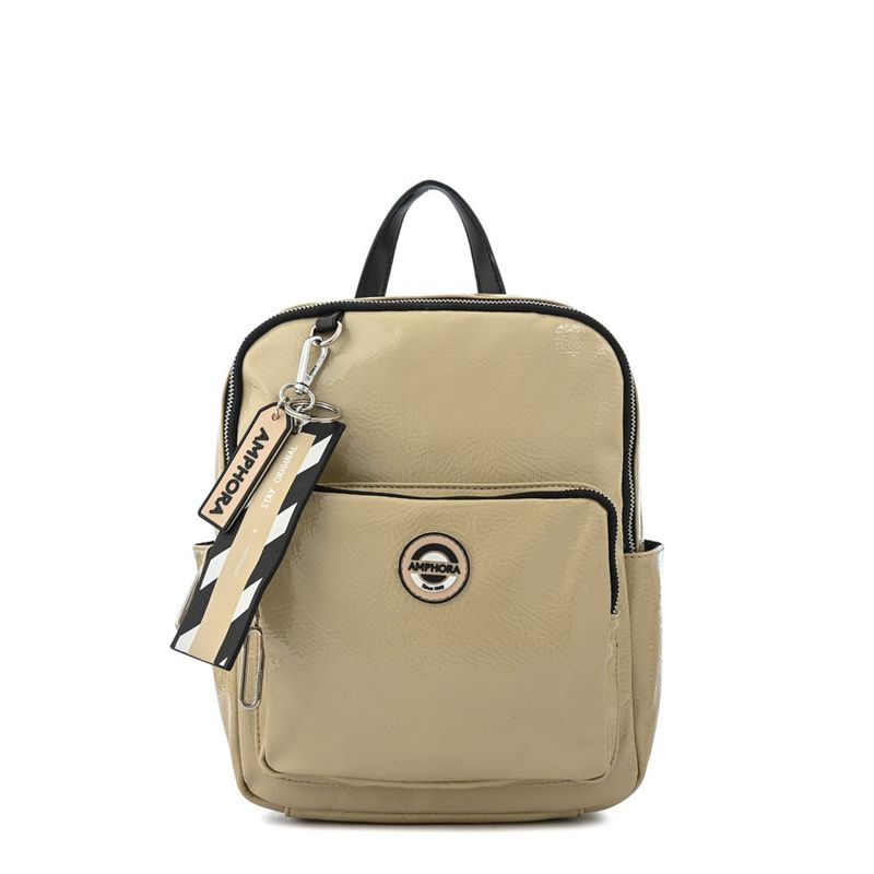 AMPHORA - Mochila mediana anne-claire beige