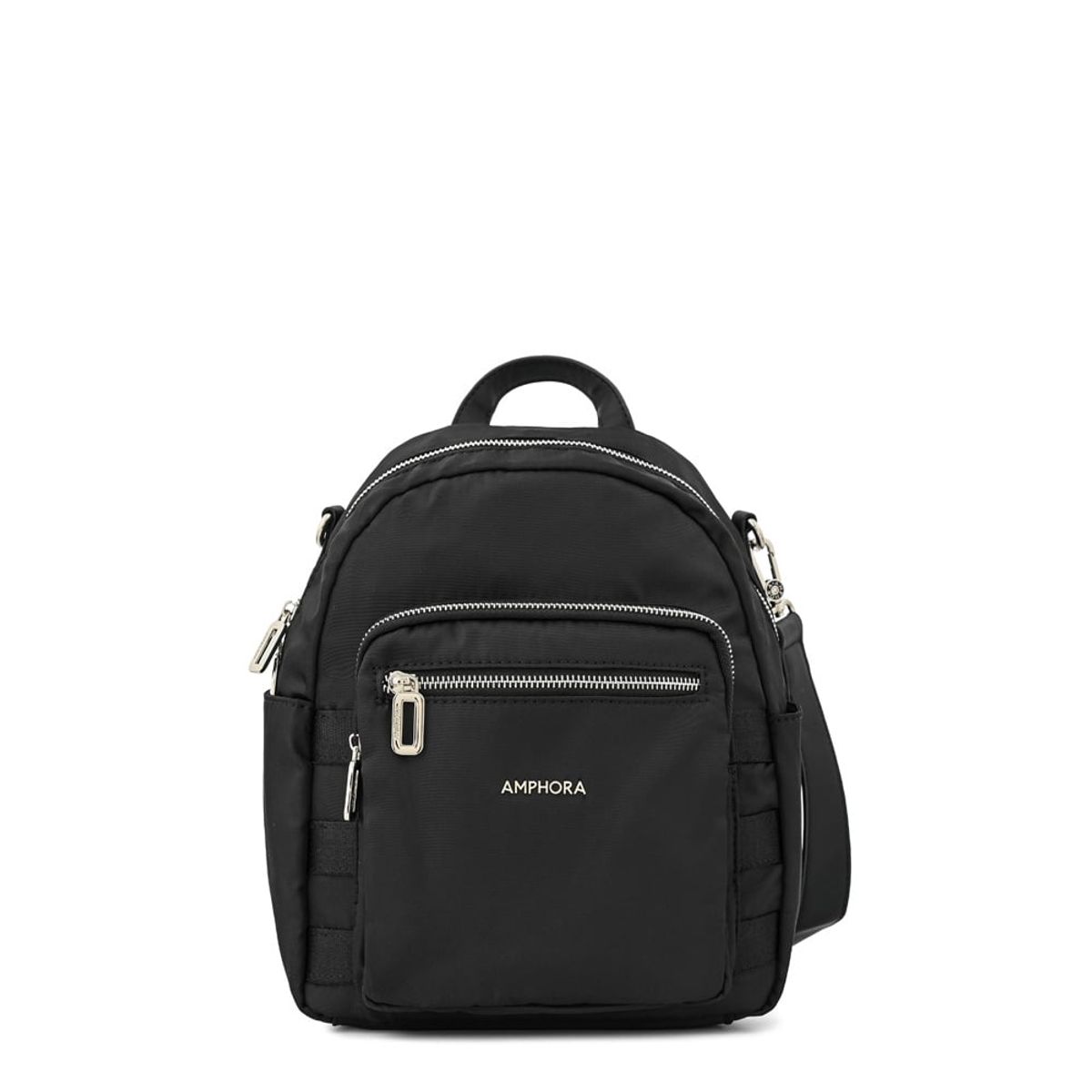 AMPHORA - Mochila tessie mediana negro