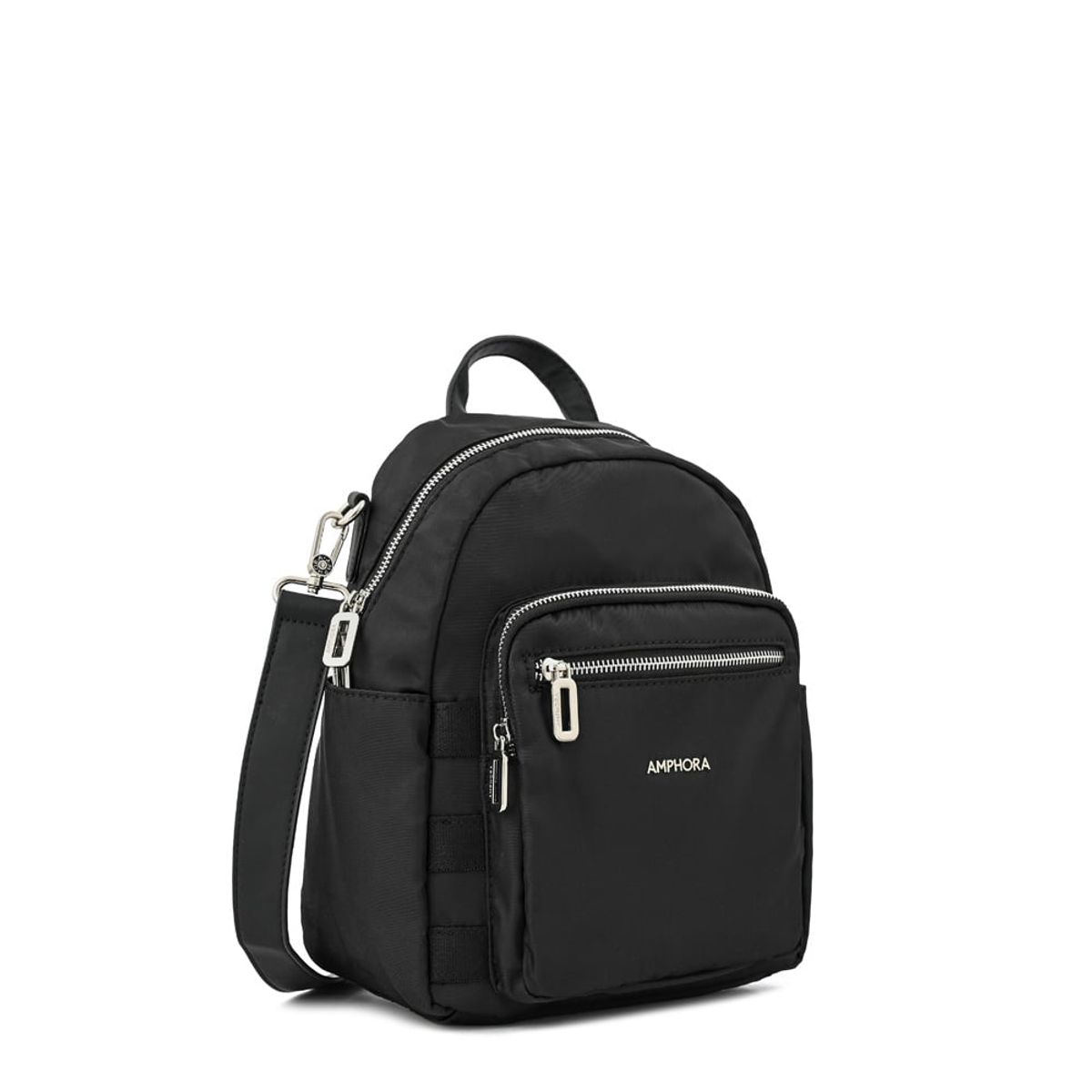 AMPHORA - Mochila tessie mediana negro