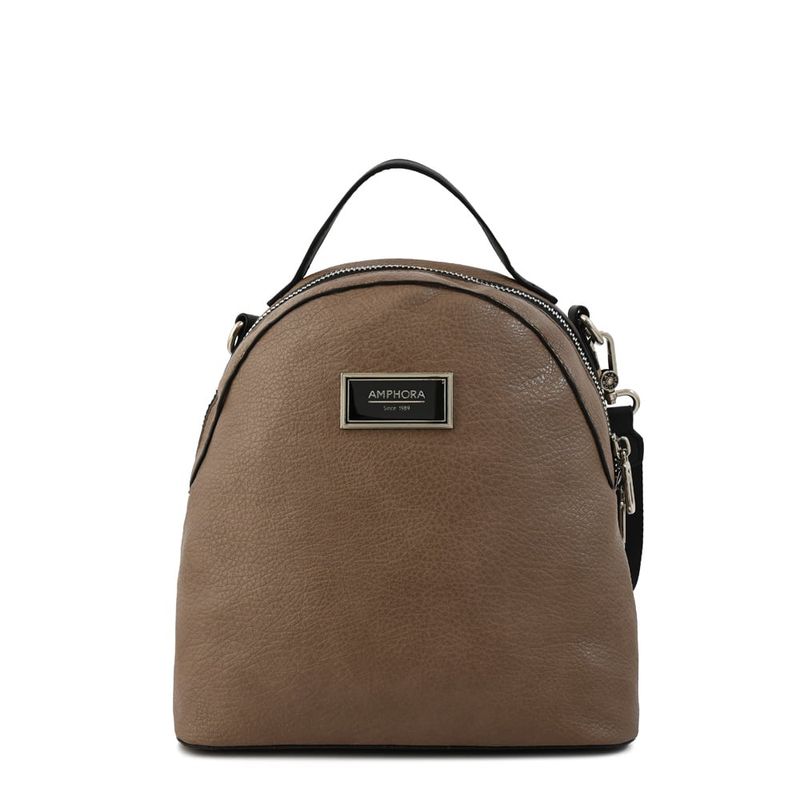 AMPHORA - Mochila Pequeña Becky Taupe Oscuro