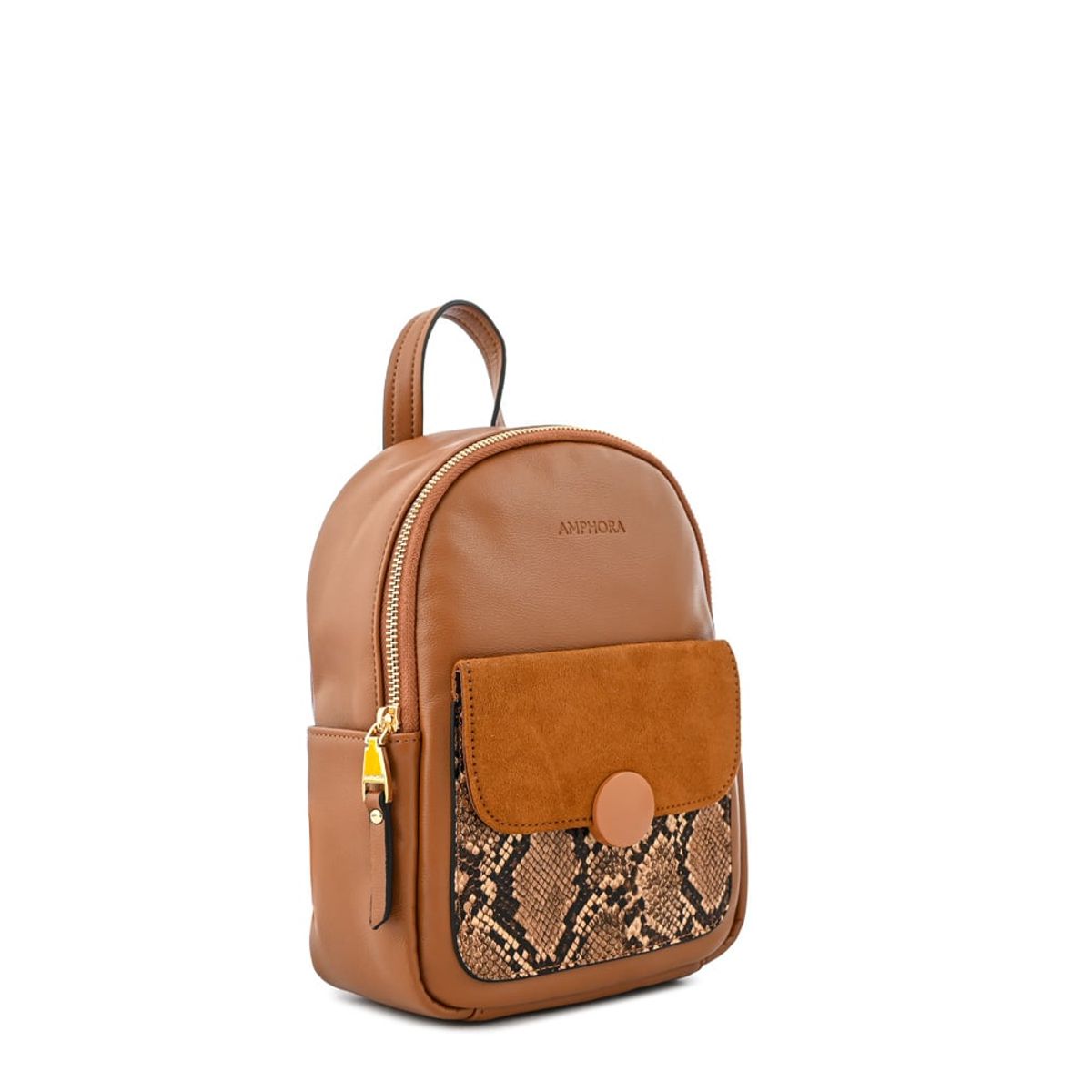 AMPHORA - Mochila dominique mediana camel