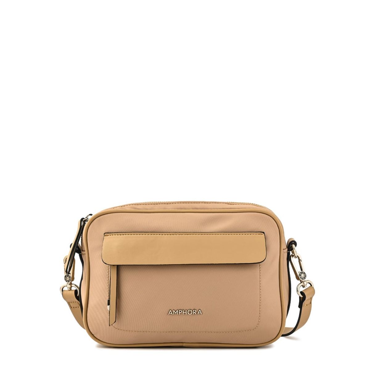 AMPHORA - Cartera bandolera micaela mediana beige