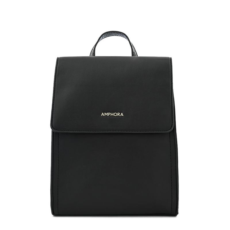 AMPHORA - Mochila con tapa mediana nila negro