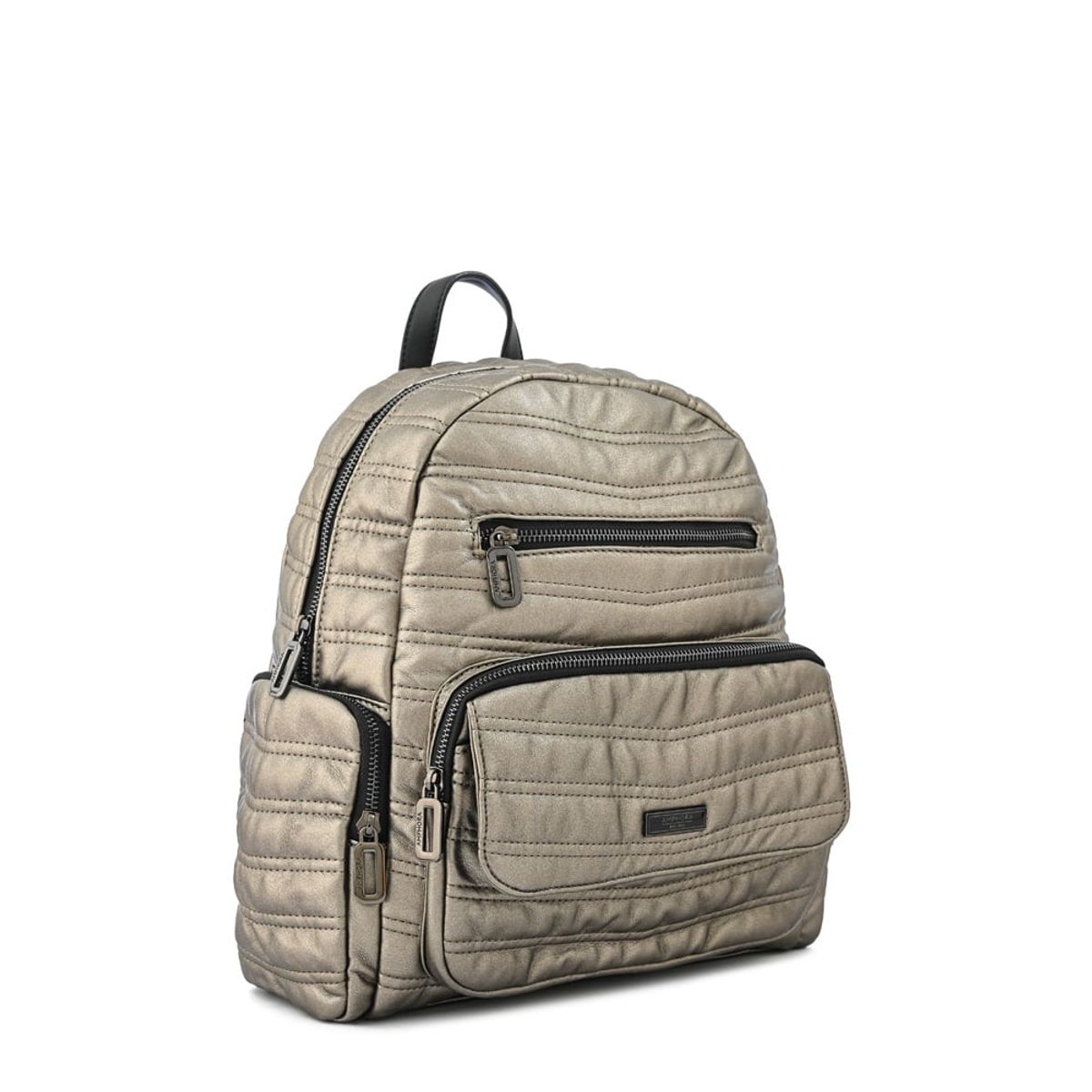 AMPHORA - Mochila madeleine mediana plateado oscuro