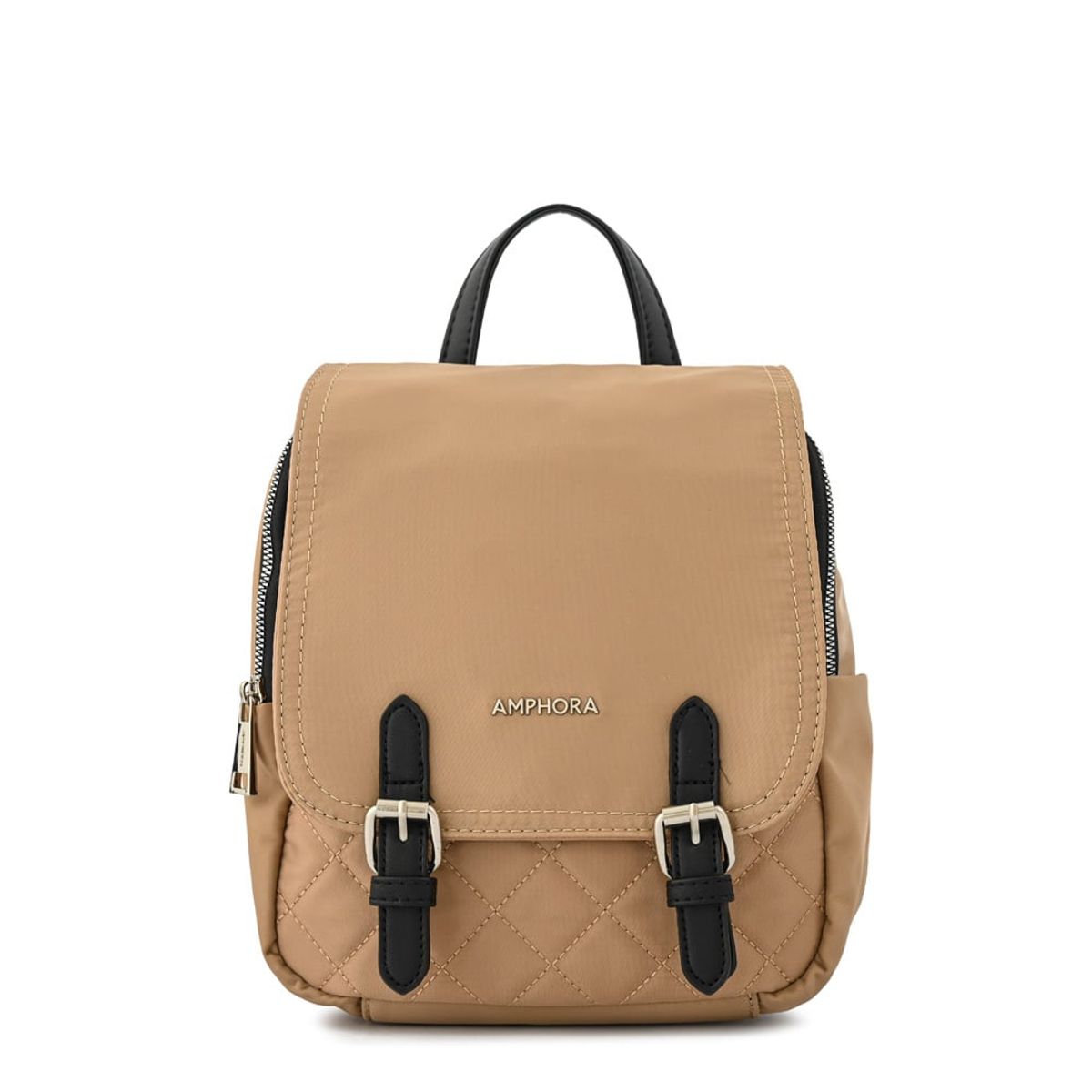 AMPHORA - Mochila joelle mediana beige