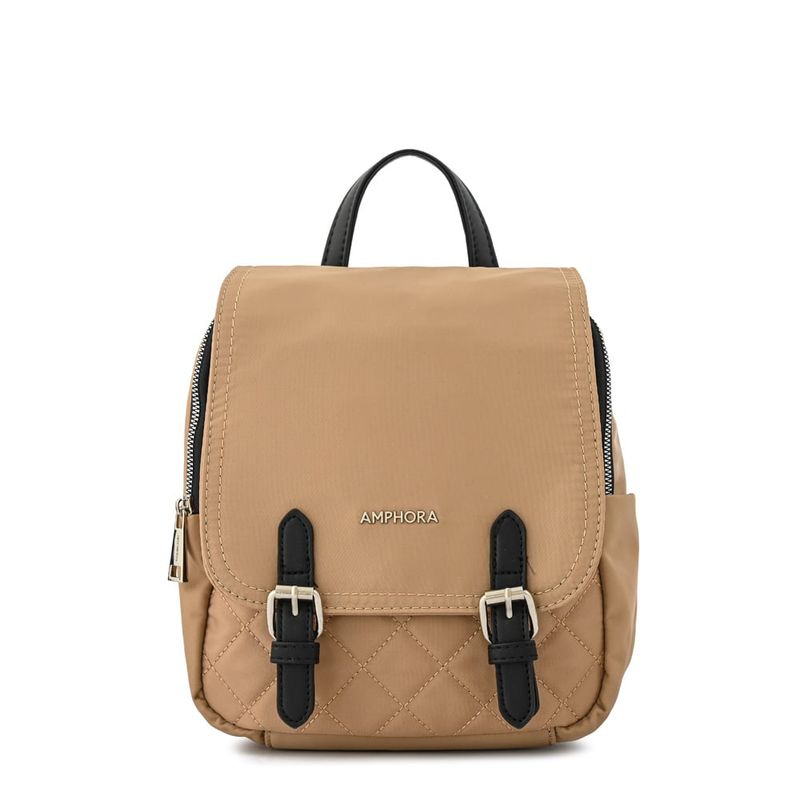 AMPHORA - Mochila mediana joelle beige