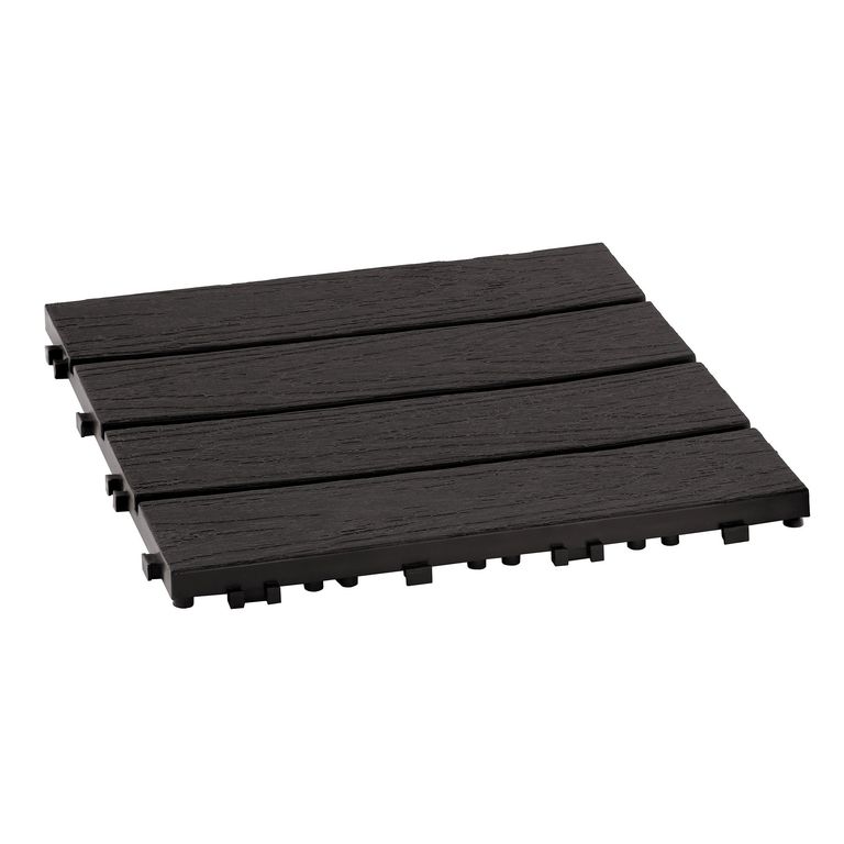 Piso Jardin Armable Tipo Deck 9 Unid Cafe Oscuro MQ