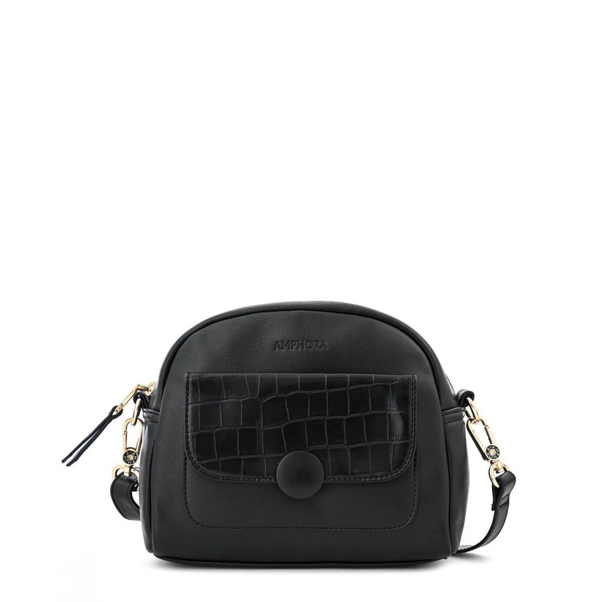 AMPHORA - Cartera bandolera dominique pequeña negro especial