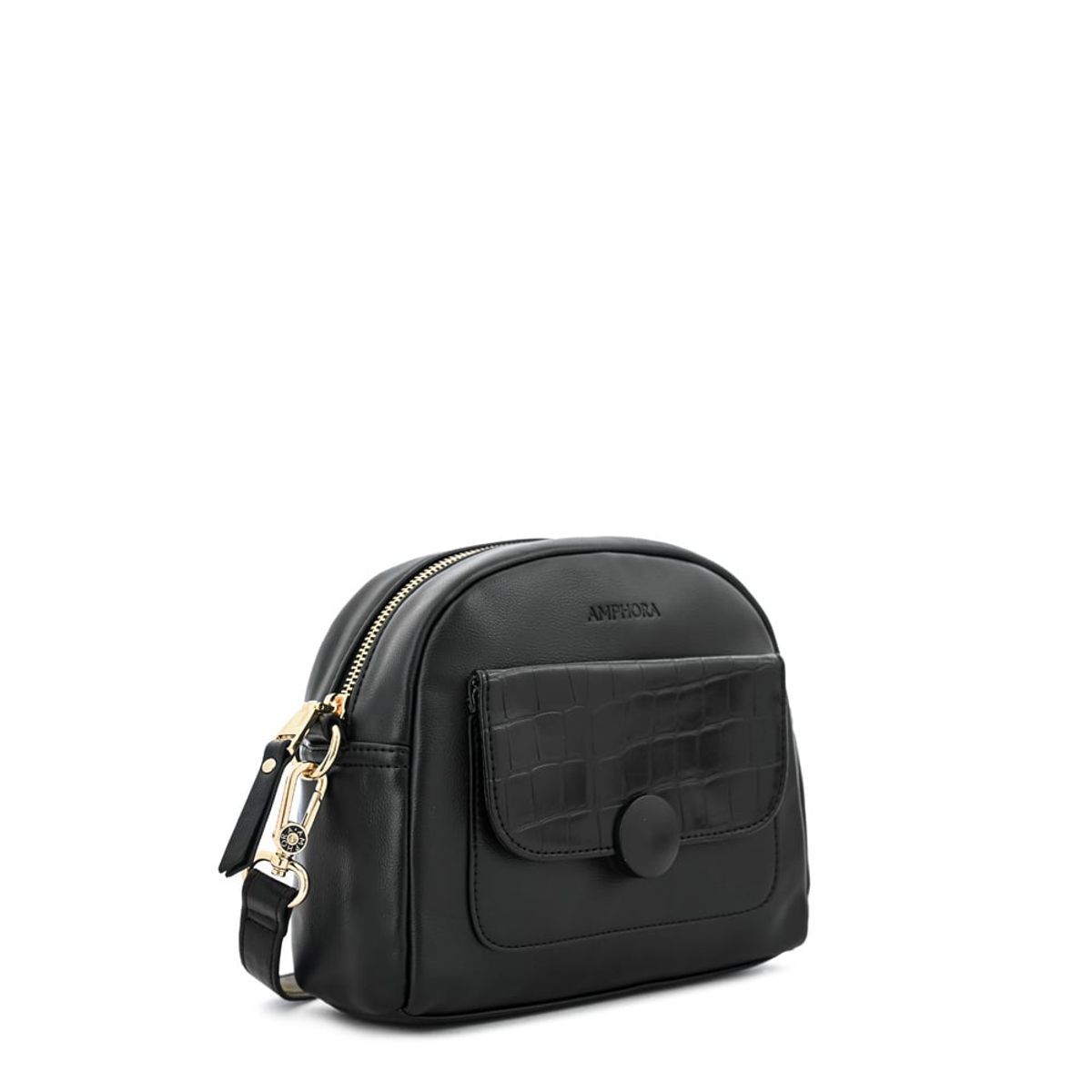 AMPHORA - Cartera bandolera dominique pequeña negro especial