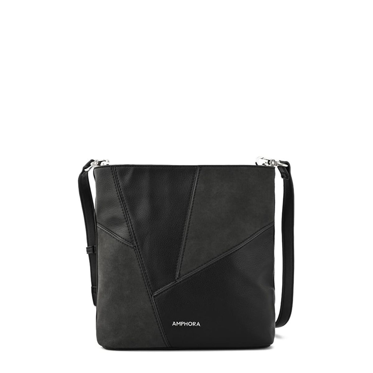 AMPHORA - Cartera bandolera amira mediana negro
