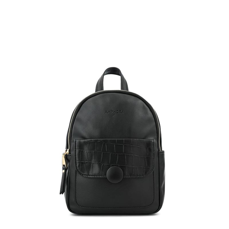 AMPHORA - Mochila mediana dominique Negro especial