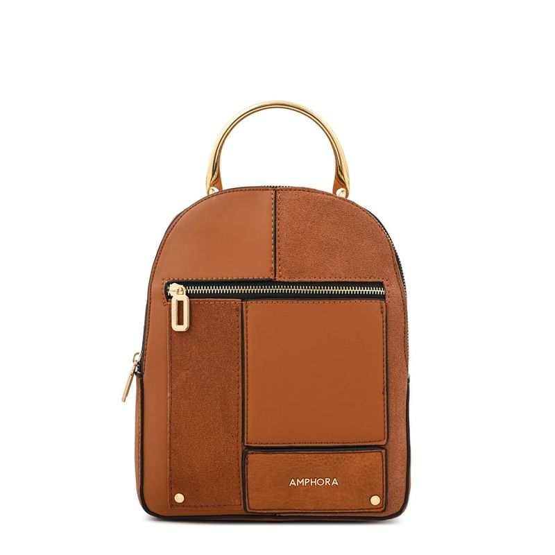 AMPHORA - Mochila mediana jane café medio