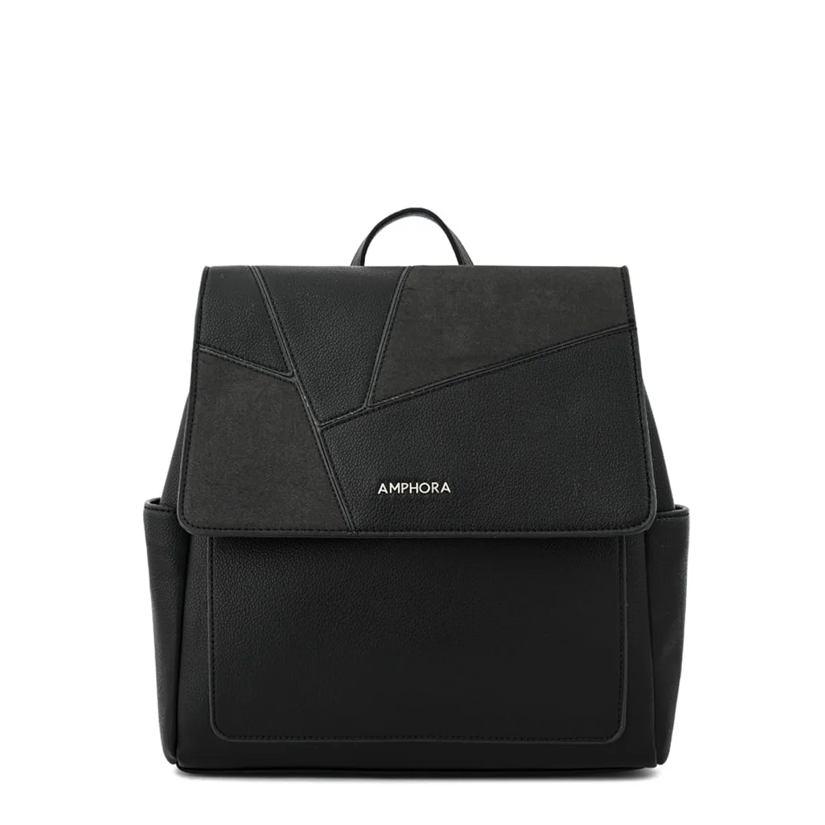 AMPHORA - Mochila con tapa amira mediana negro