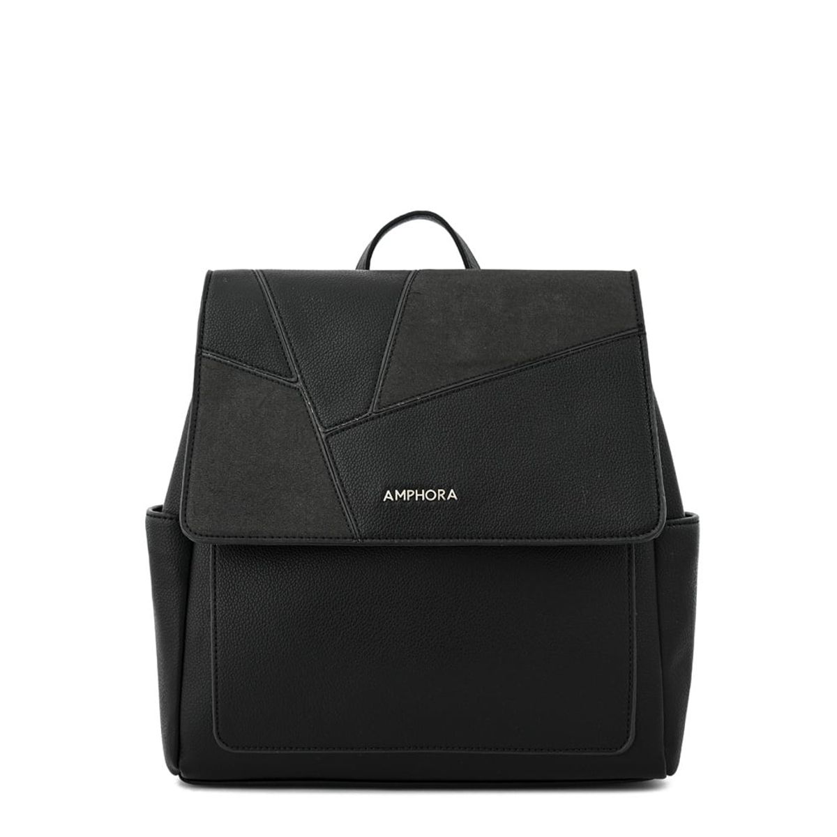 AMPHORA - Mochila con tapa amira mediana negro